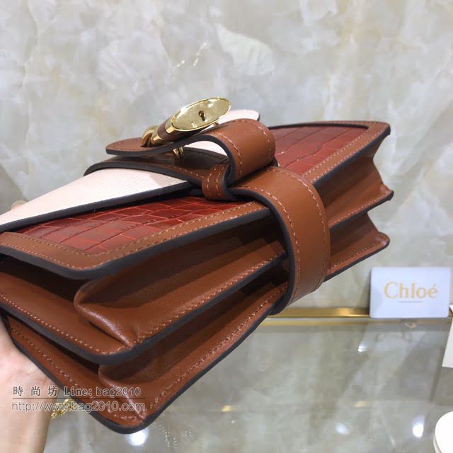Chloe女包 克洛伊經典Aby Chain拼色徽印掛鎖鏈條包包 Chole肩背斜挎包  jjh1273
